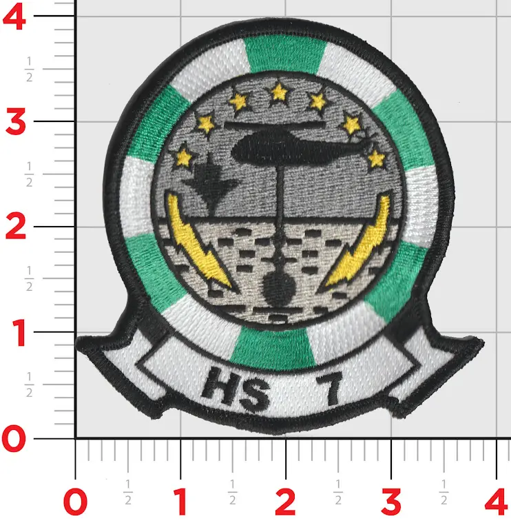 Officially Licensed Us Navy Hs-7 Dusty Dogs Patch 1