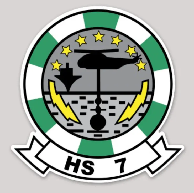 Officially Licensed Us Navy Hs-7 Dusty Dogs Sticker 1