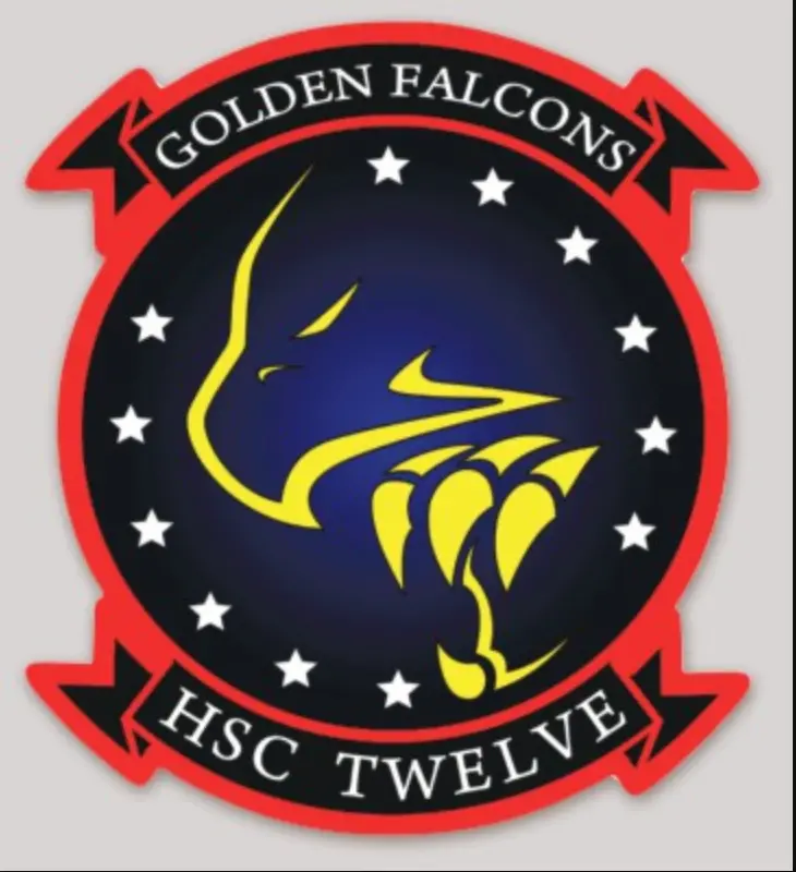 Officially Licensed Hsc-12 Golden Falcons Squadron Sticker 1