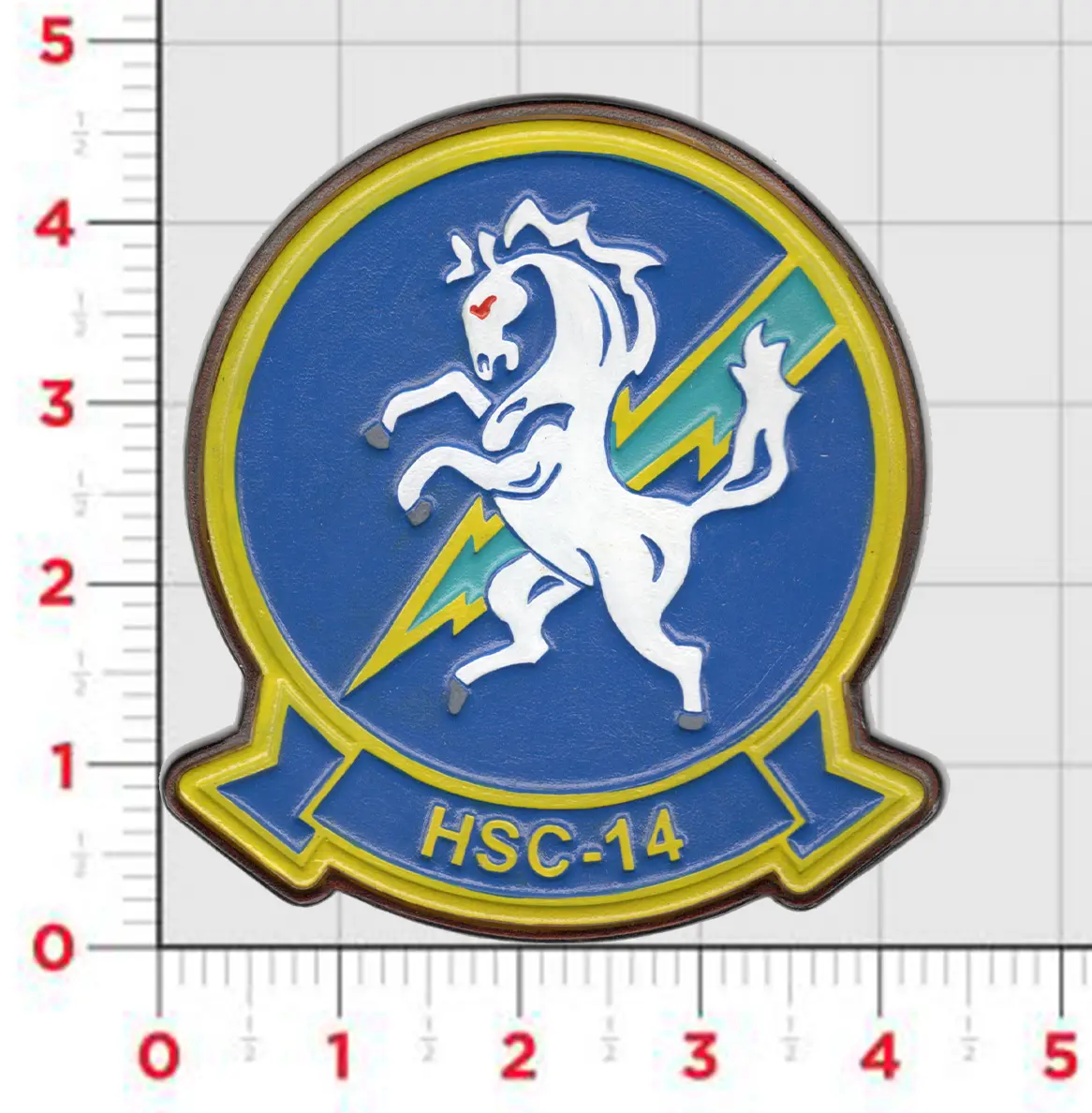 Officially Licensed Us Navy Hsc-14 Chargers Leather Patch 2