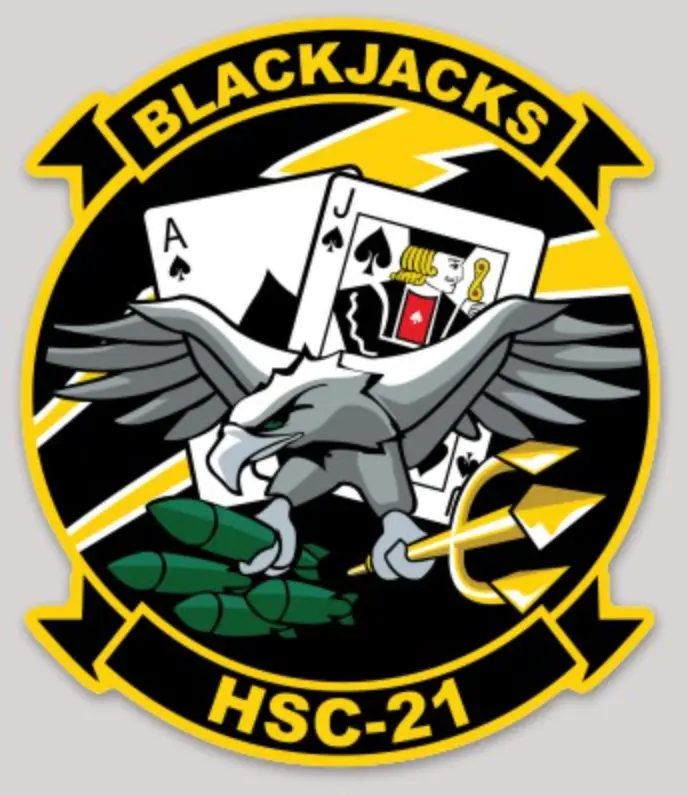 Officially Licensed Us Navy Hsc-21 Blackjacks Sticker 1