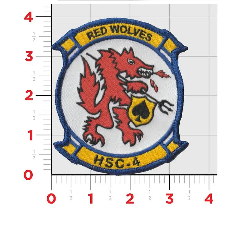 Officially Licensed Us Navy Hsc-4 Red Wolves Patch 1