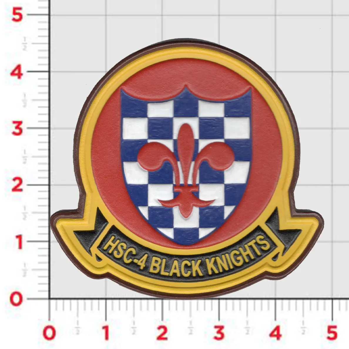 Officially Licensed Hsc-4 Black Knights Leather Patch 1