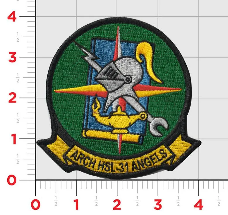 Officially Licensed Us Navy Helicopter Squadron Hsl-31 Arch Angels Patches 1