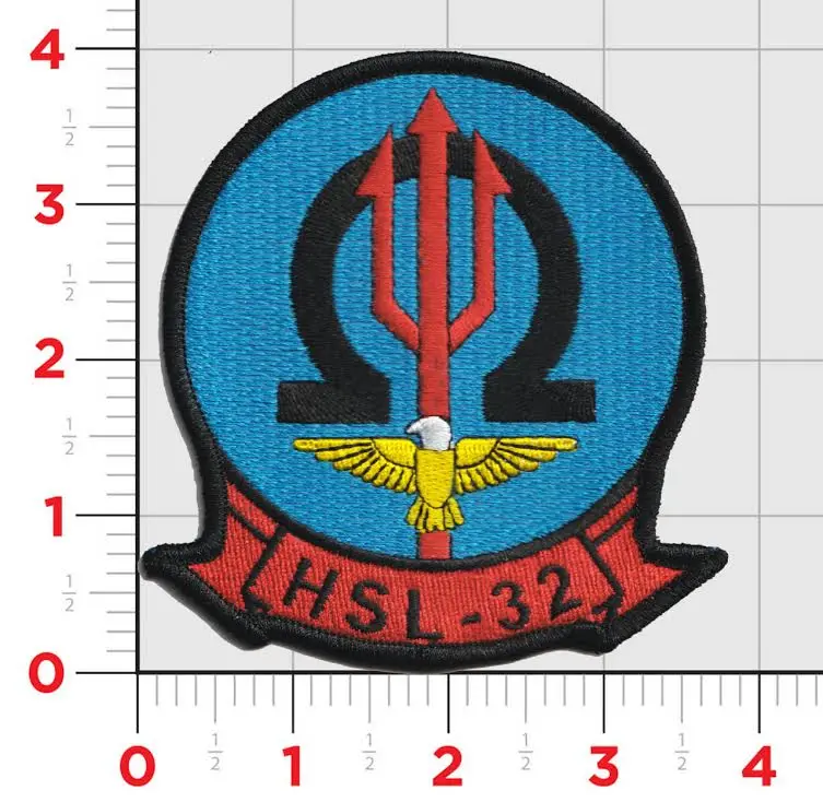 Officially Licensed Us Navy Helicopter Squadron Hsl-32 Invaders Patch 1