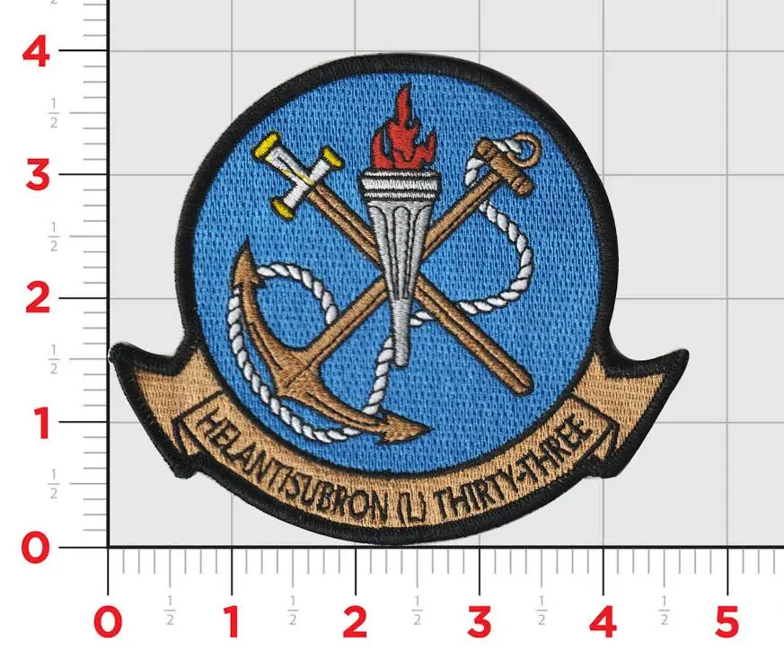 Officially Licensed Us Navy Helicopter Squadron Hsl-33 Seasnakes Patch 1