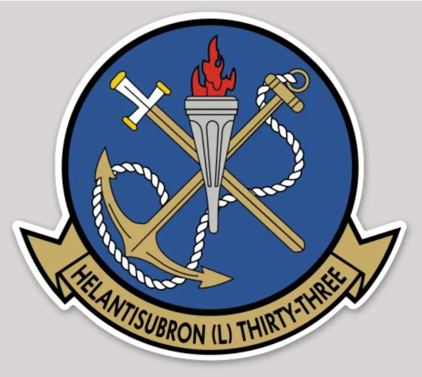 Us Navy Helicopter Squadron Hsl-33 Sticker 1