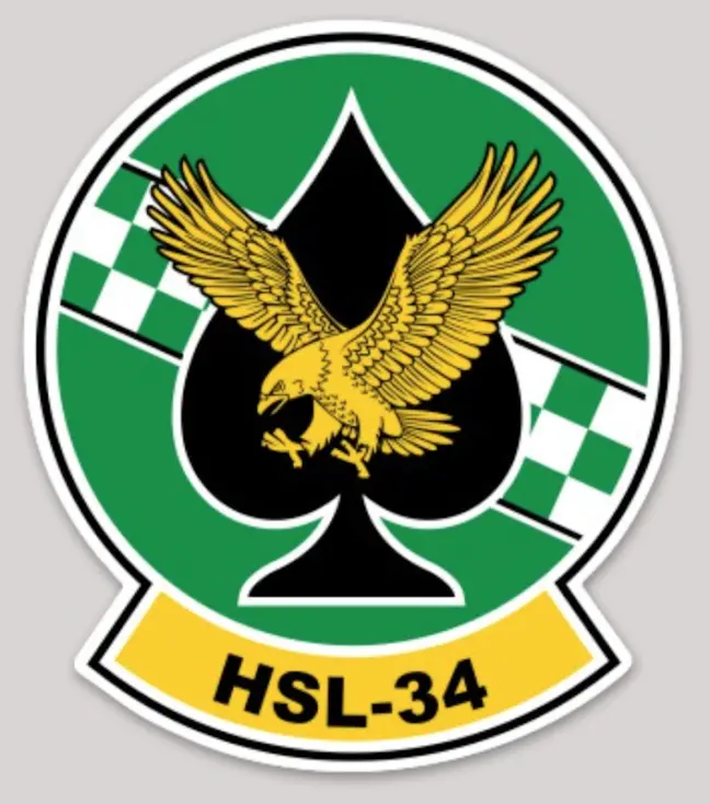 Us Navy Helicopter Squadron Hsl-34 Sticker 1