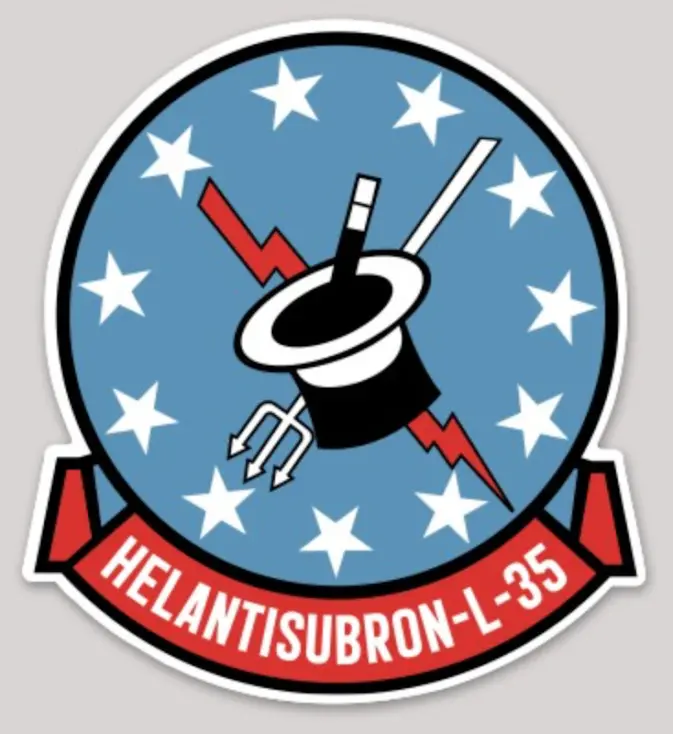 Us Navy Helicopter Squadron Hsl-35 Sticker 1