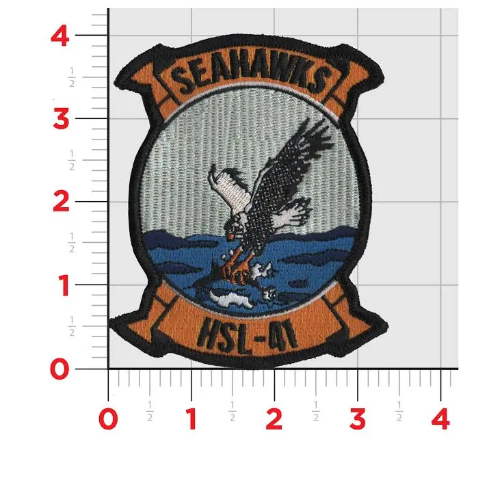 Officially Licensed Us Navy Helicopter Squadron Hsl-41 Seahawks Patch 1