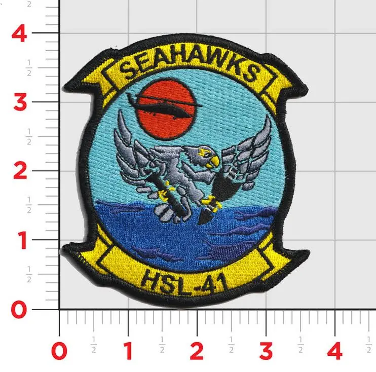 Officially Licensed Us Navy Helicopter Squadron Hsl-41 Seahawks Patch 1
