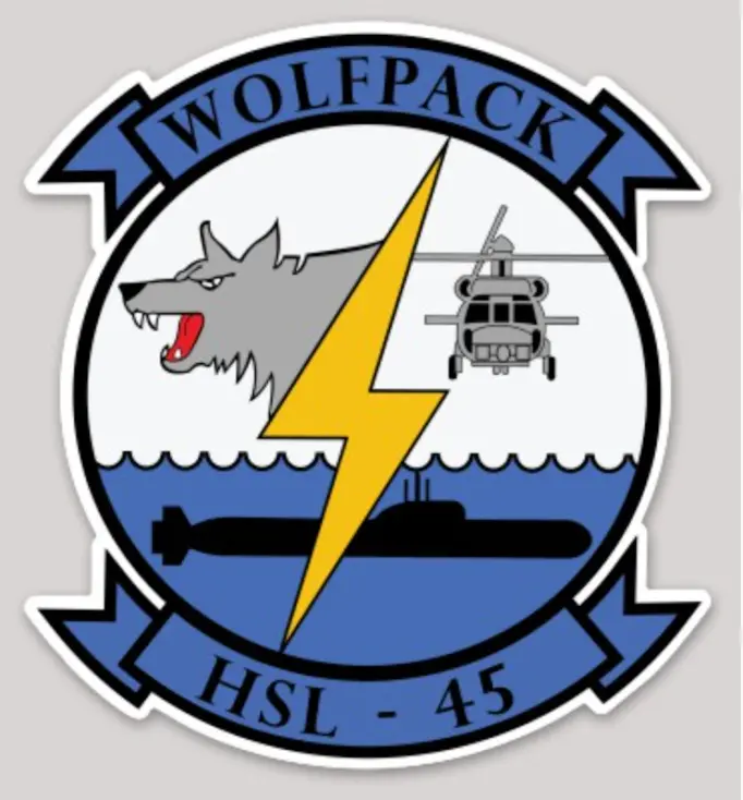 Us Navy Helicopter Squadron Hsl-45 Sticker 1