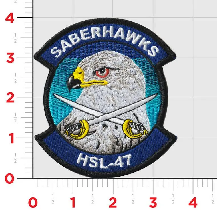 Officially Licensed Us Navy Hsl-47 Saberhawks Patch 1