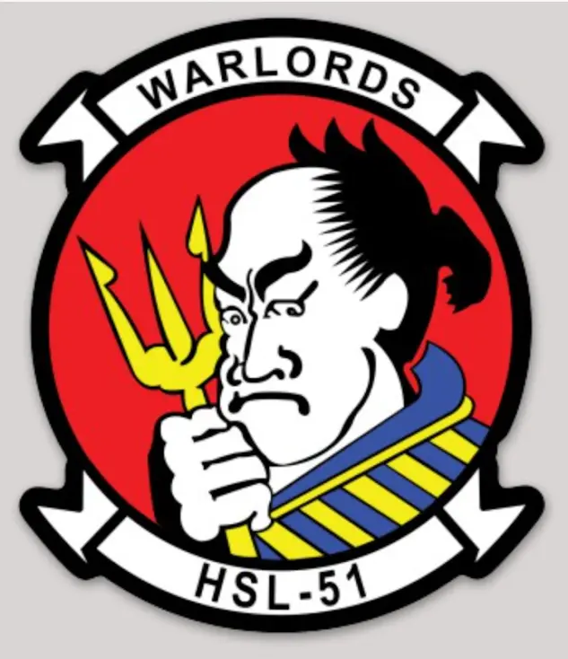 Officially Licensed Us Navy Hsl-51 Warlords Sticker 1