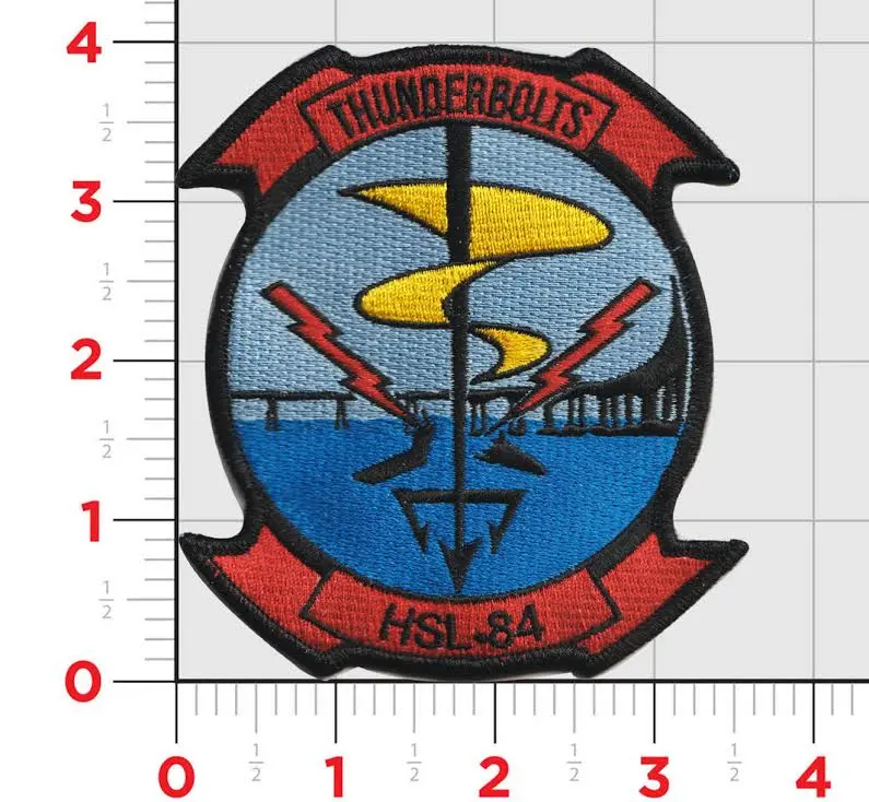 Officially Licensed Us Navy Helicopter Squadron Hsl-84 Thunderbolts Patch 1