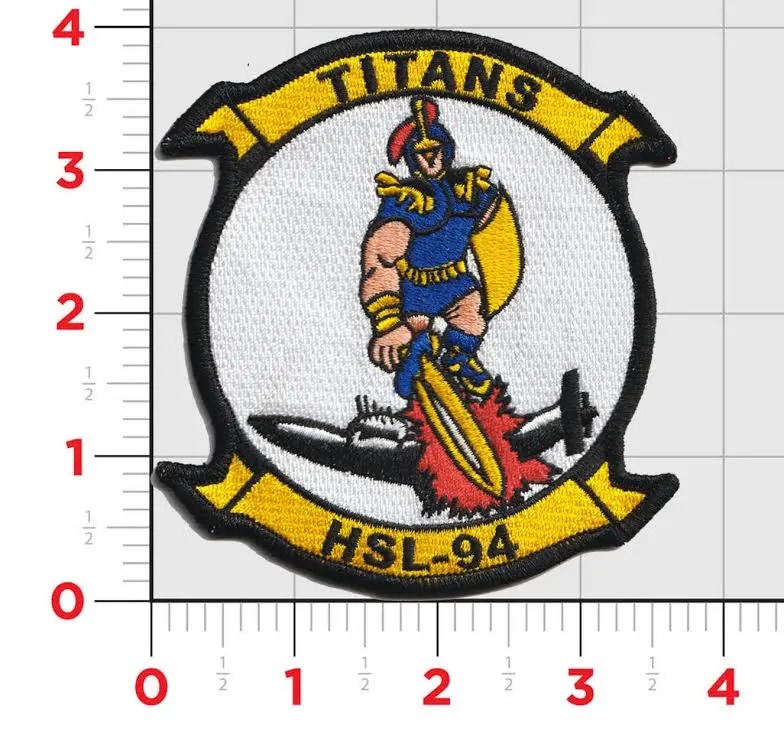 Officially Licensed Us Navy Helicopter Squadron Hsl-94 Titans Patch 1