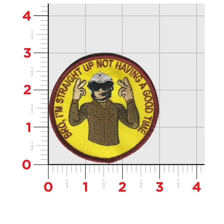 Bro! I'm Straight Up Not Having A Good Time - Hsm-37 Patch (H) 1