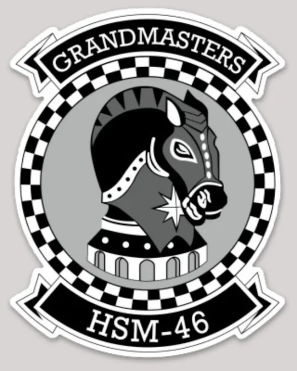 Officially Licensed Us Navy Helicopter Squadron Hsm-46 Sticker 1