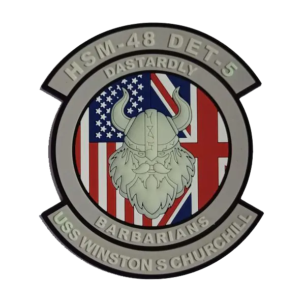 Us Navy Hsm-48 Dastardly Barbarians Det 5 Pvc Patch 1