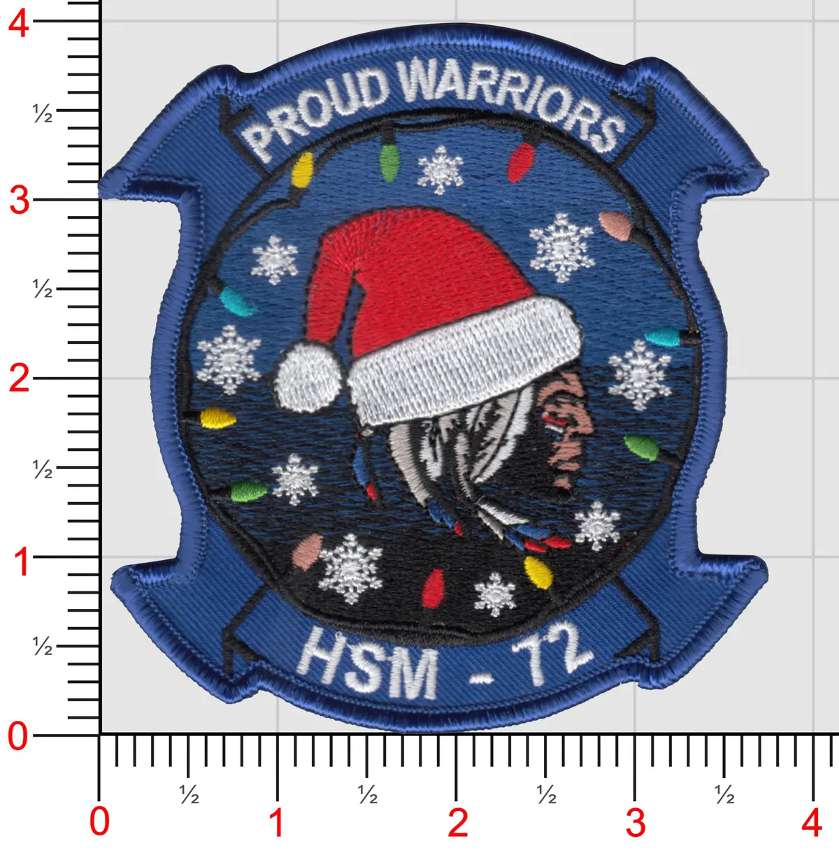 Official Hsm-72 Proud Warriors Christmas Patches 1