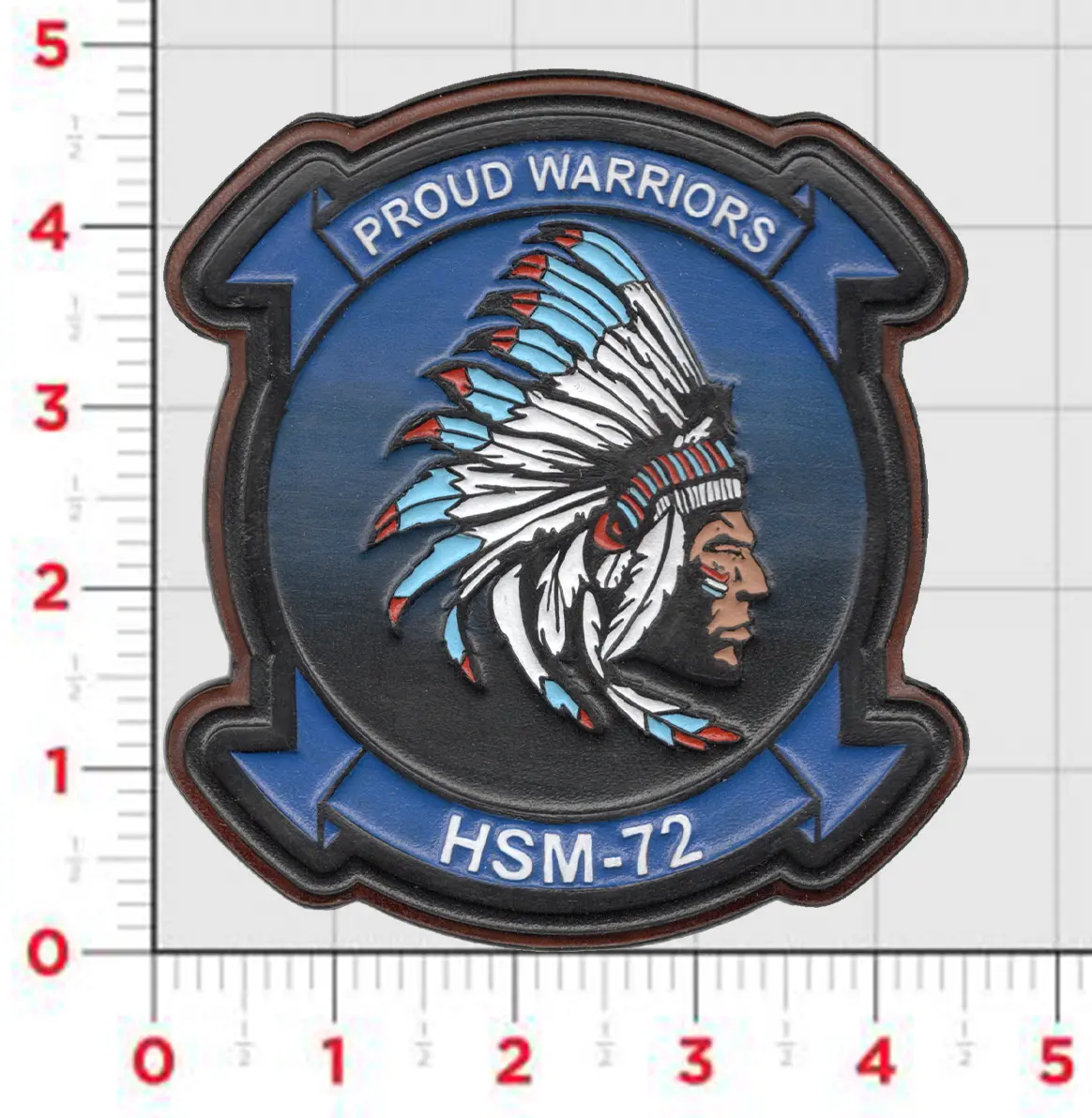 Officially Licensed Us Navy Hsm-72 Proud Warriors Leather Patch 2