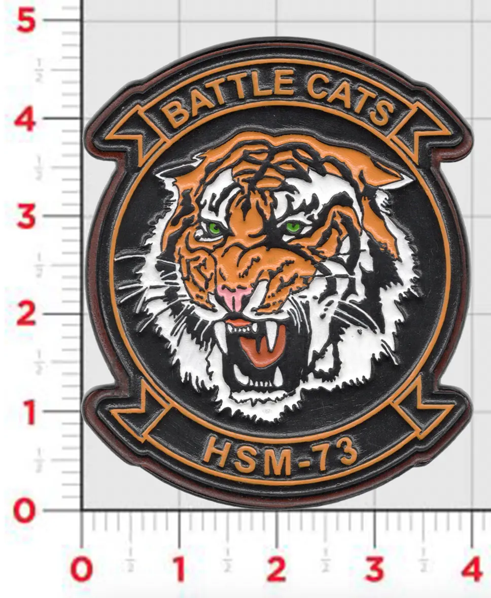 Officially Licensed Us Navy Hsm-73 Battle Cats Leather Patch 2