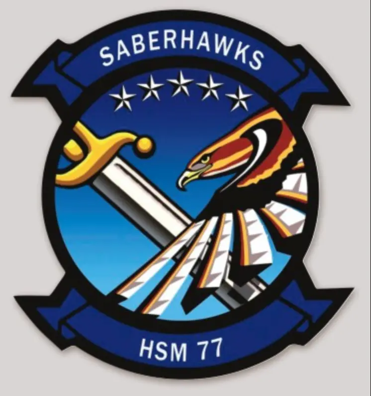 Officially Licensed Hsm-77 Saberhawks Squadron Sticker 1