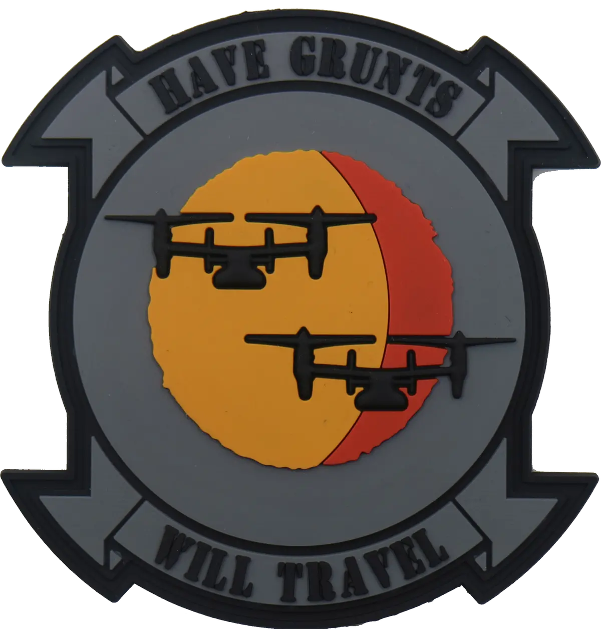 Have Grunts Will Travel V-22 Pvc- With Hook And Loop 1