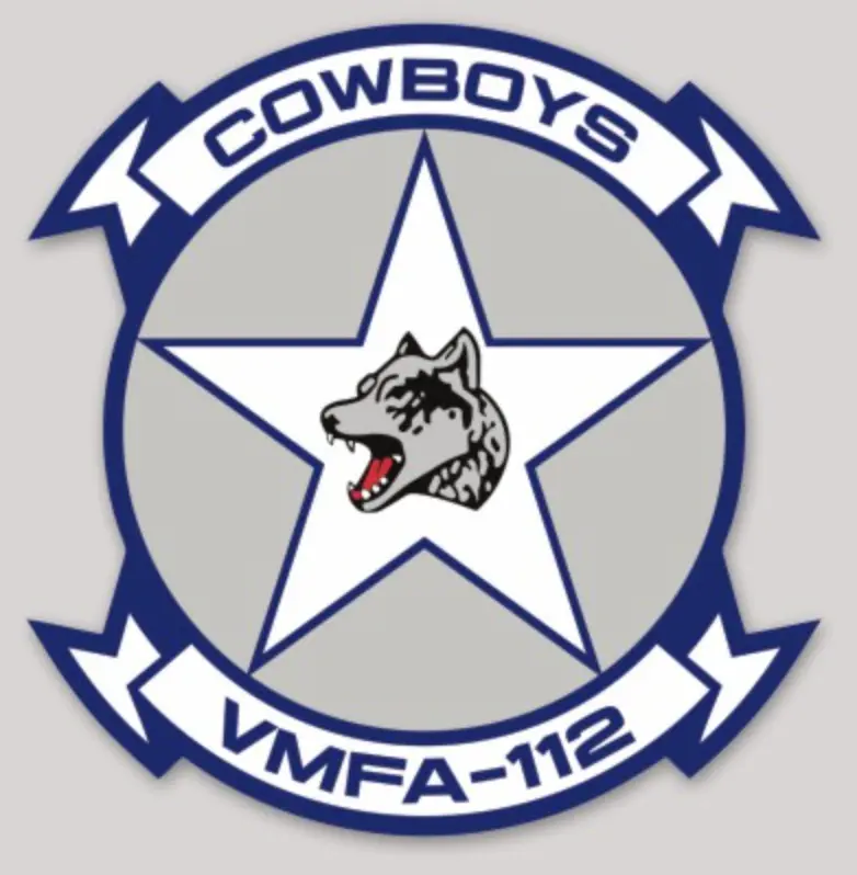 Officially Licensed Usmc Vmfa-112 Cowboys Squadron Sticker 1