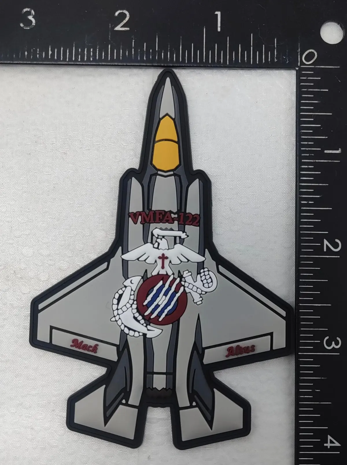 Officially Licensed Usmc Vmfa-122 Flying Leathernecks F-35 Pvc Patch 1