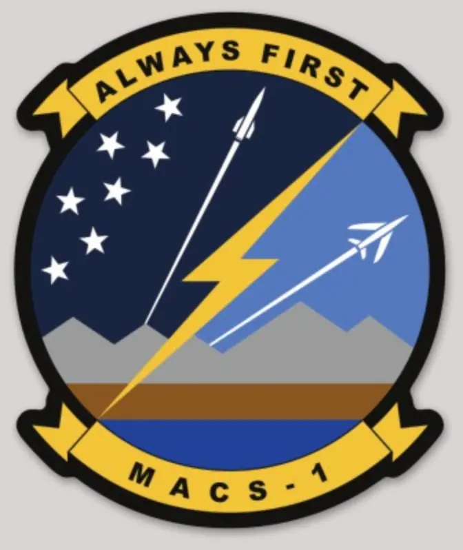 Officially Licensed Usmc Marine Air Control Squadron Macs-1 Falconers Sticker 1