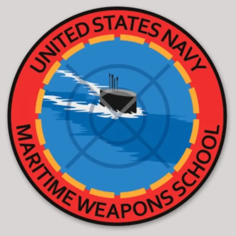 Officially Licensed Us Navy Maritime Weapons School Sticker 1