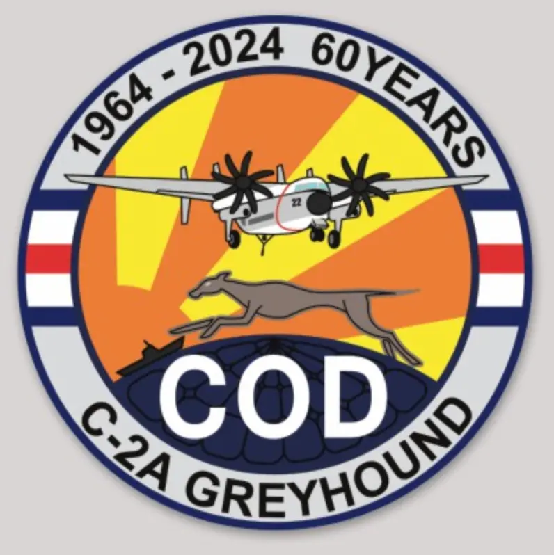 C-2A Greyhound Cod Sticker 1
