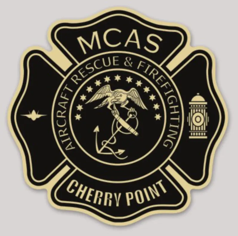 Officially Licensed Mcas Cherry Point Aircraft Rescue And Firefighting Sticker 1