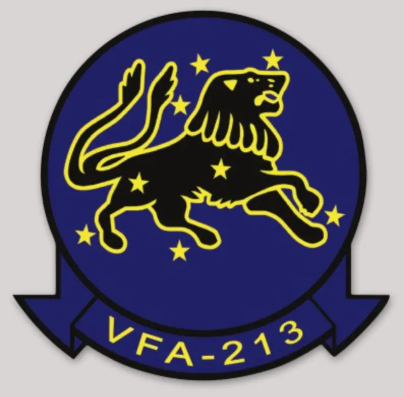 Officially Licensed Us Navy Vfa-213 Black Lions Squadron Sticker 1
