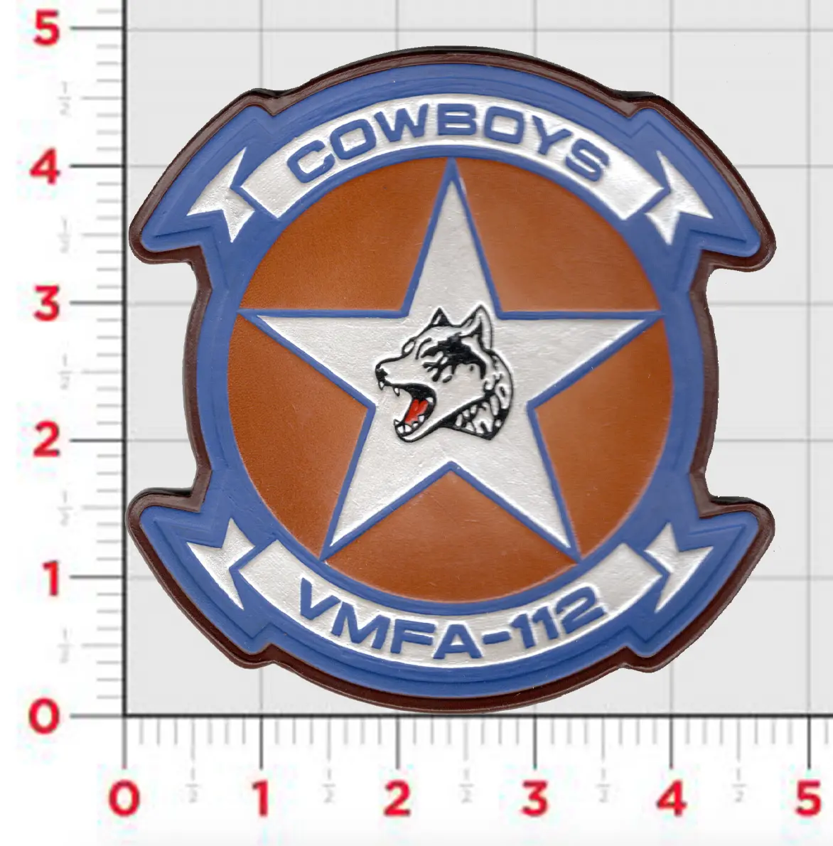 Officially Licensed Usmc Vmfa-112 Cowboys Leather Patch 1