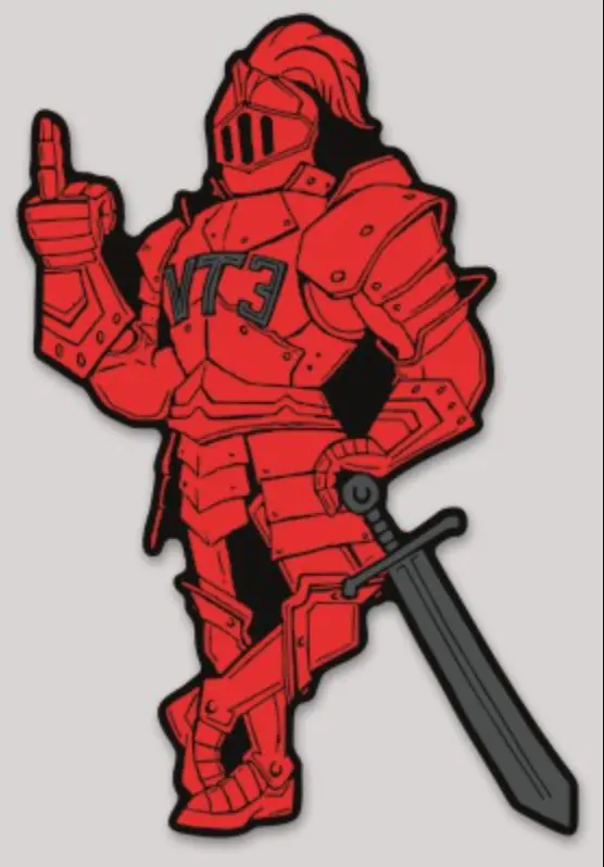Official Us Navy Vt-3 Red Knight Sticker 1