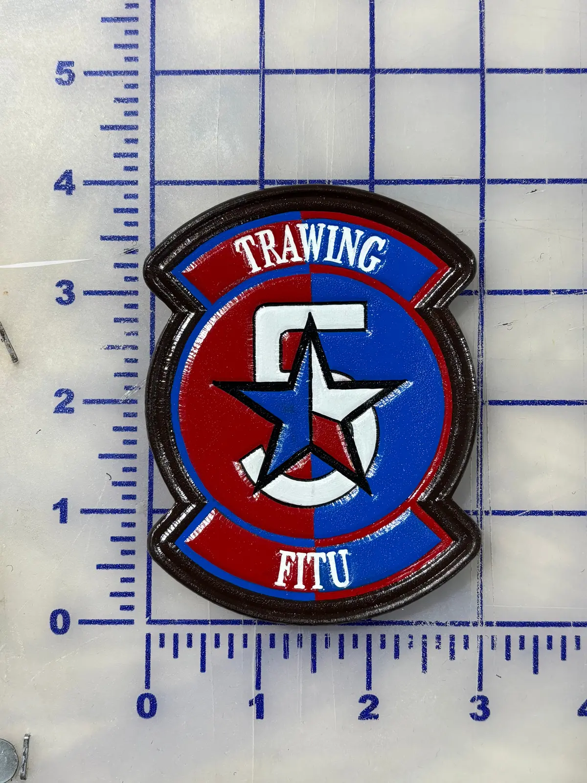 Officially Licensed Us Navy Trawing 5 Flight Instructor Training Unit Fitu Leather Patch 1