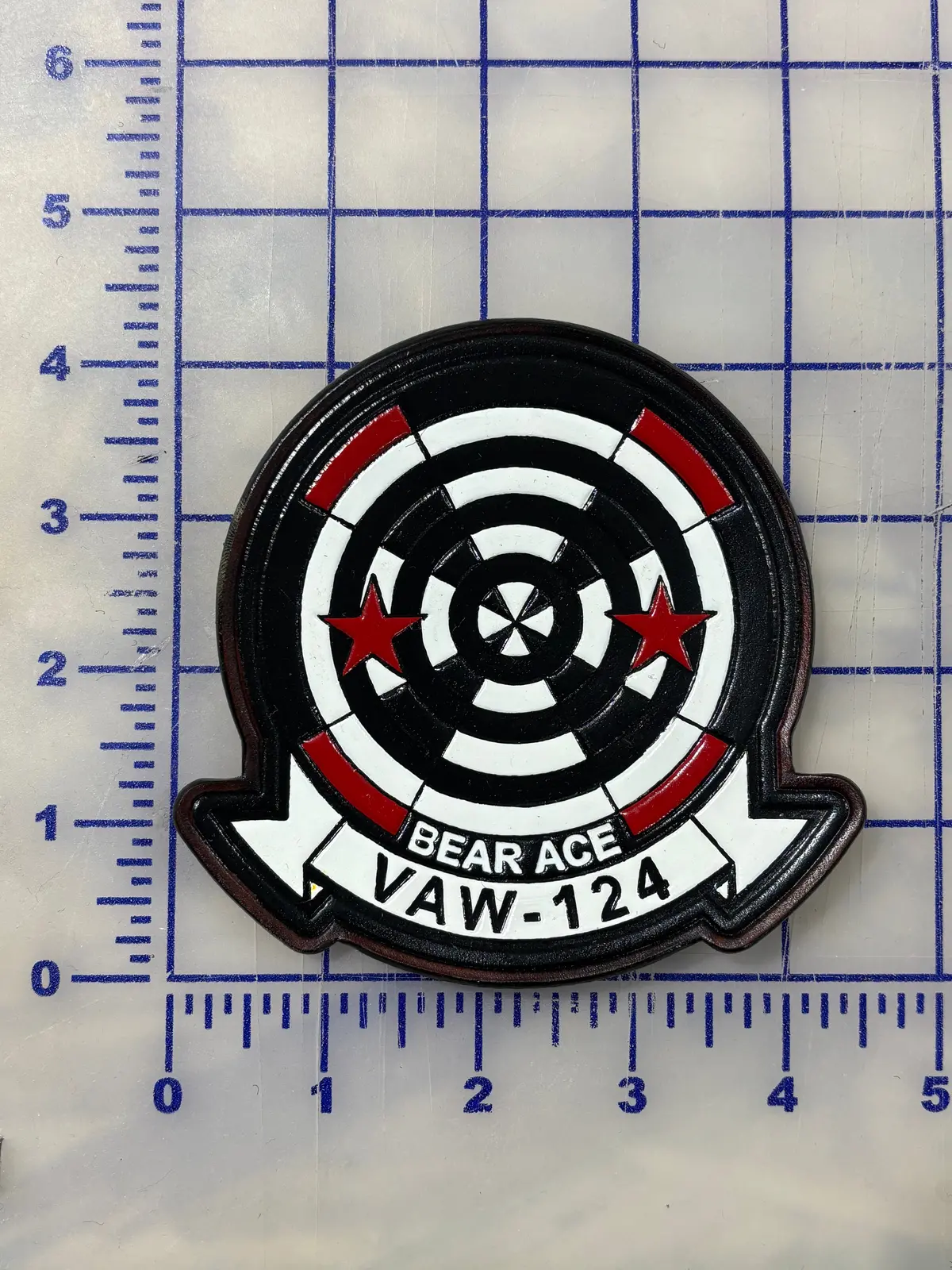 Officially Licensed Us Navy Vaw-124 Bear Aces Leather Patch 1