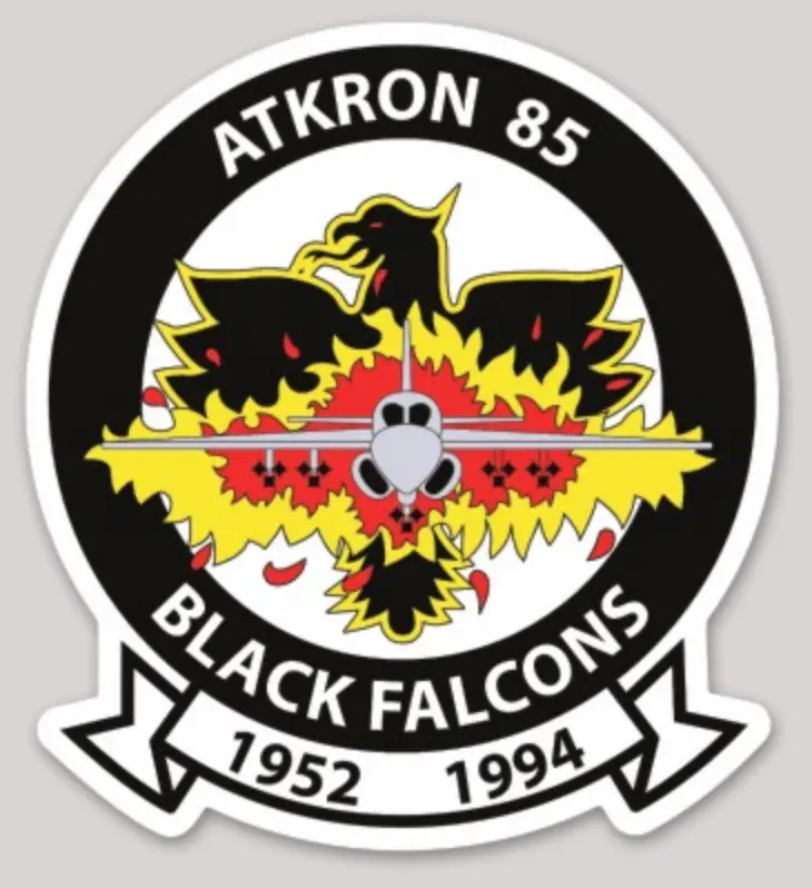 Officially Licensed Us Navy Va-85 Black Falcons Final Sticker 1