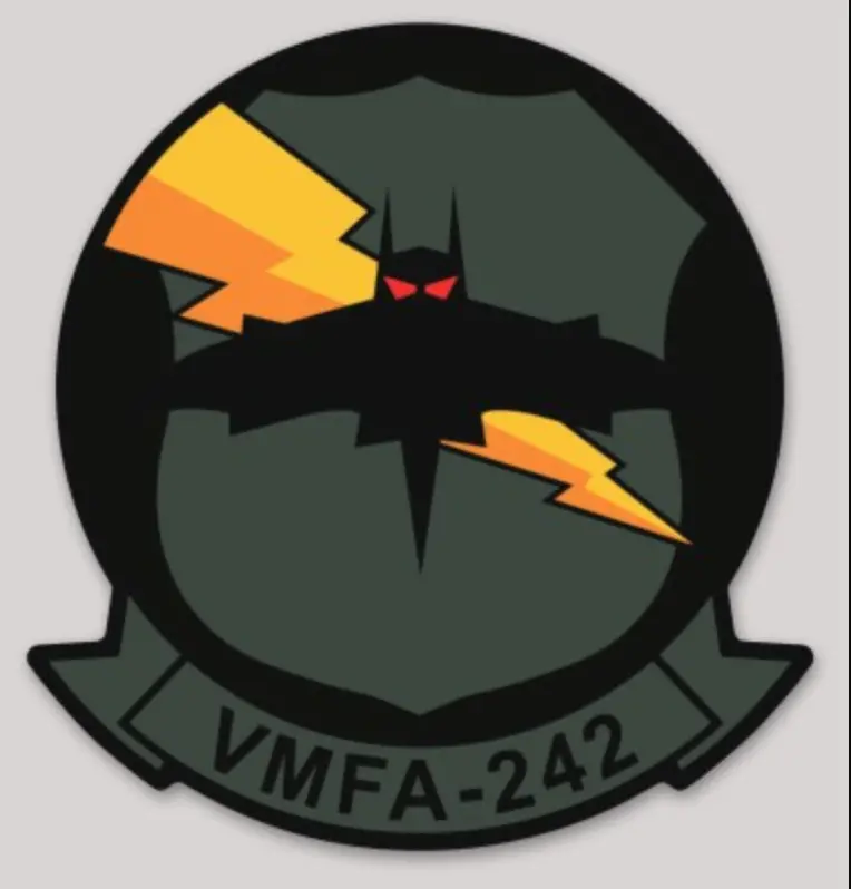 Officially Licensed Usmc Vmfa-242 Bats Squadron Sticker 1