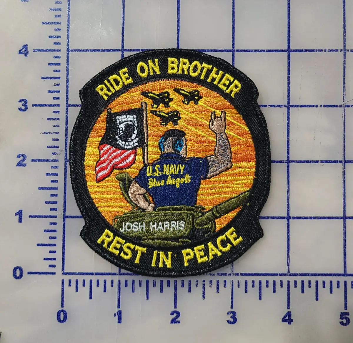 Officially Licensed Blue Angels Josh Harris Memorial Patch 1