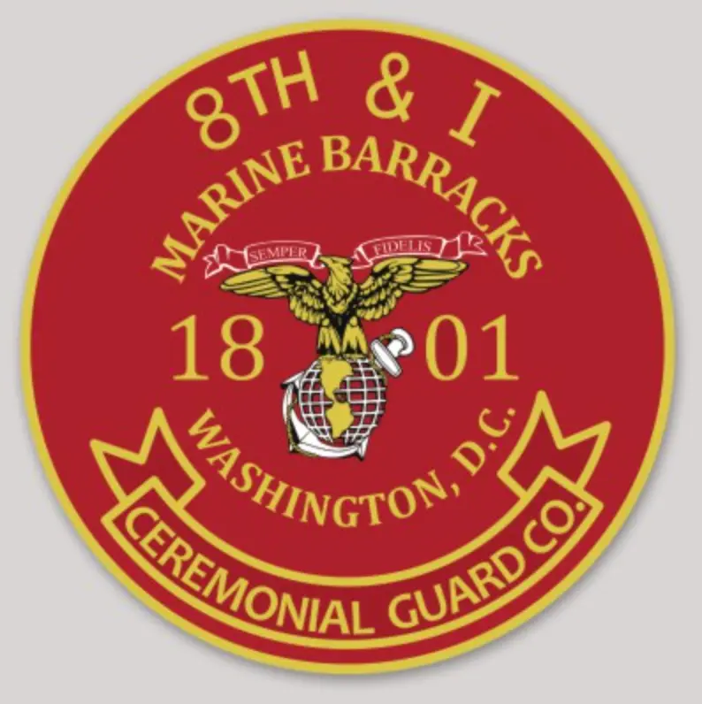 Officially Licensed Marine Corps Barracks 8Th & I Sticker 1