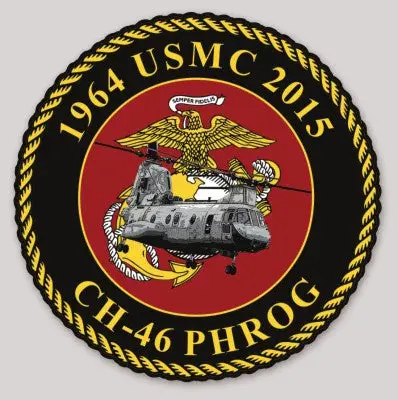 Officially Licensed Usmc Ch-46 Phrog Commemorative Sticker 1