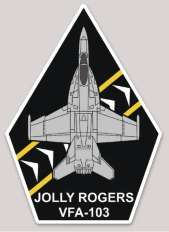 Officially Licensed Us Navy Vfa-103 Jolly Rogers F-18 Super Hornet Sticker 1