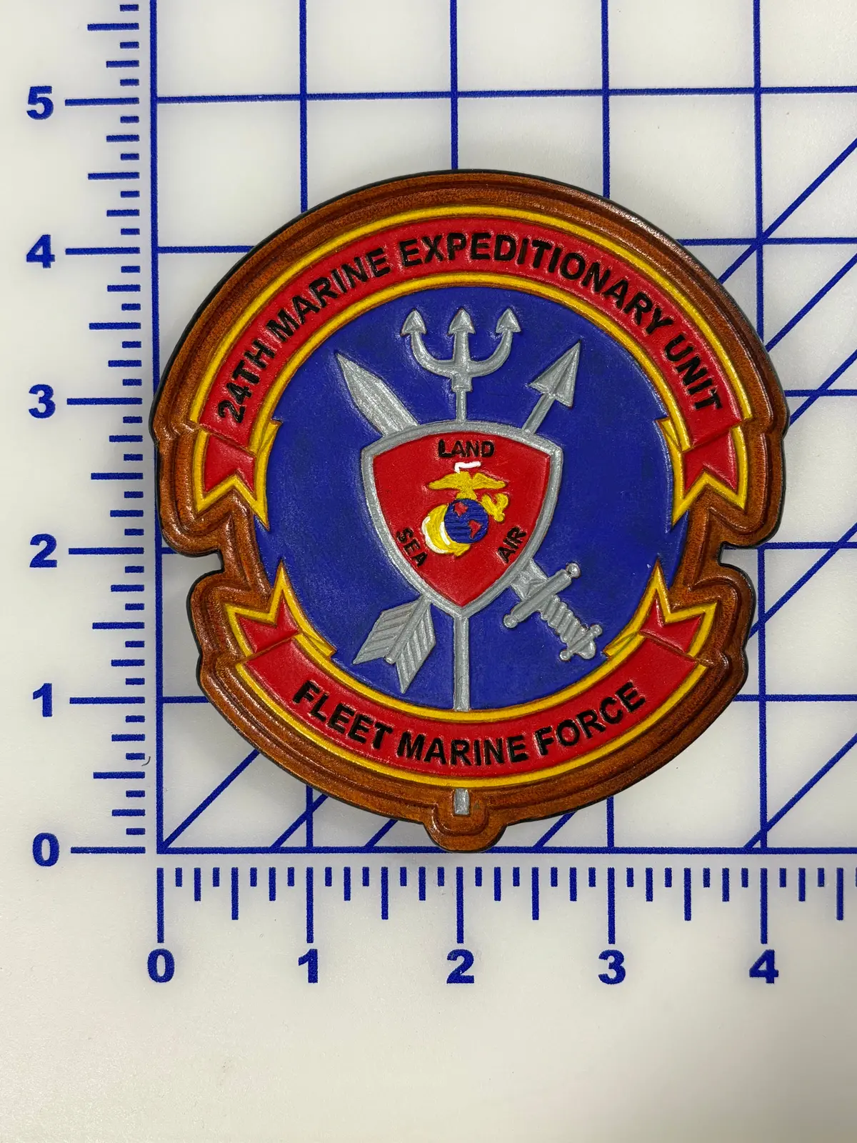 Officially Licensed Usmc 24Th Meu Leather Patch 1