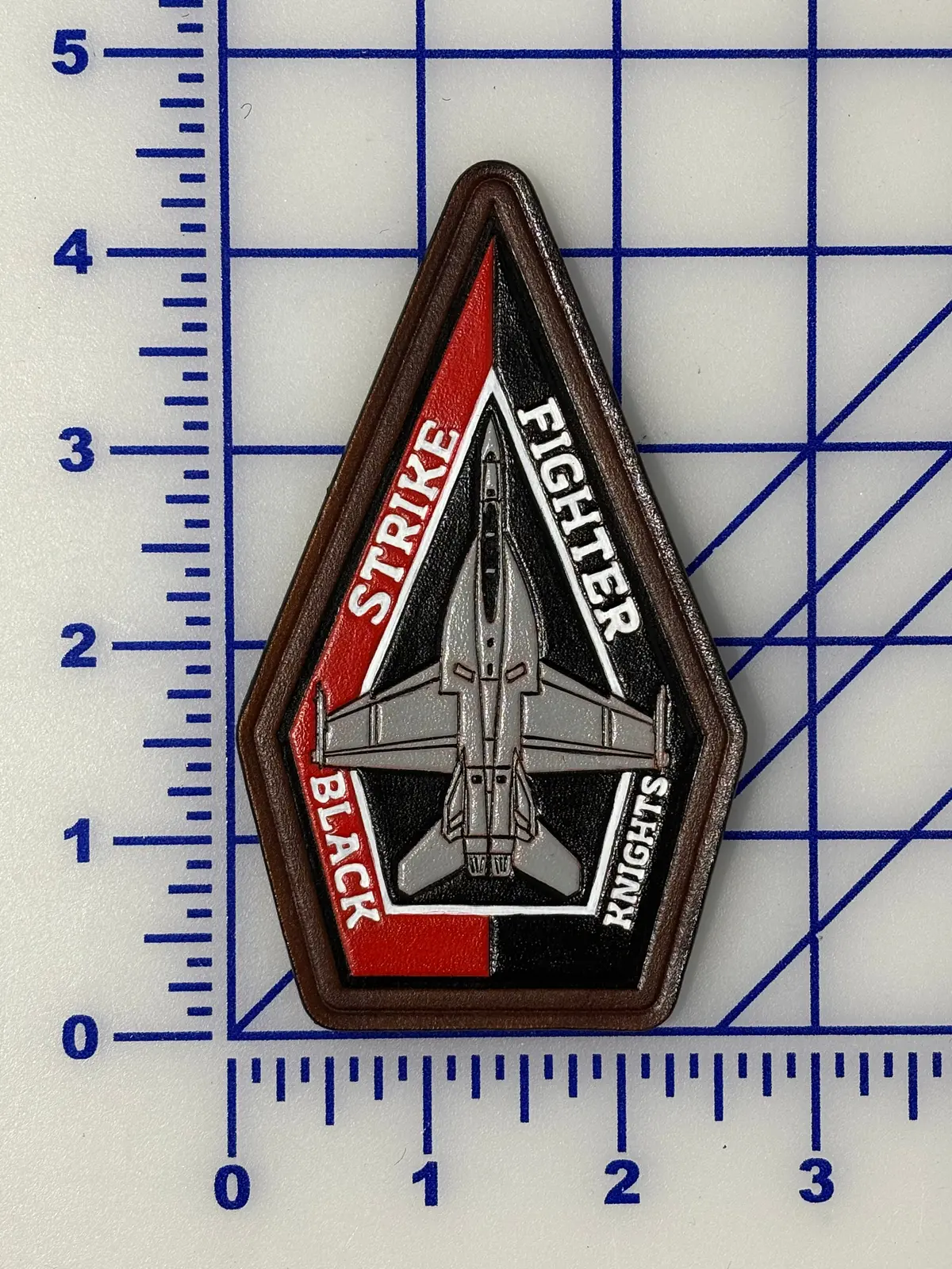 Official Vfa-154 Black Knights Leather Shoulder Patch 1
