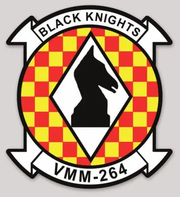Officially Licensed Usmc Vmm-264 Black Knights Sticker 1