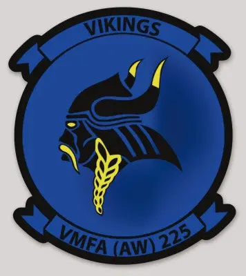 Officially Licensed Usmc Vmfa(Aw)-225 Vikings Sticker 1