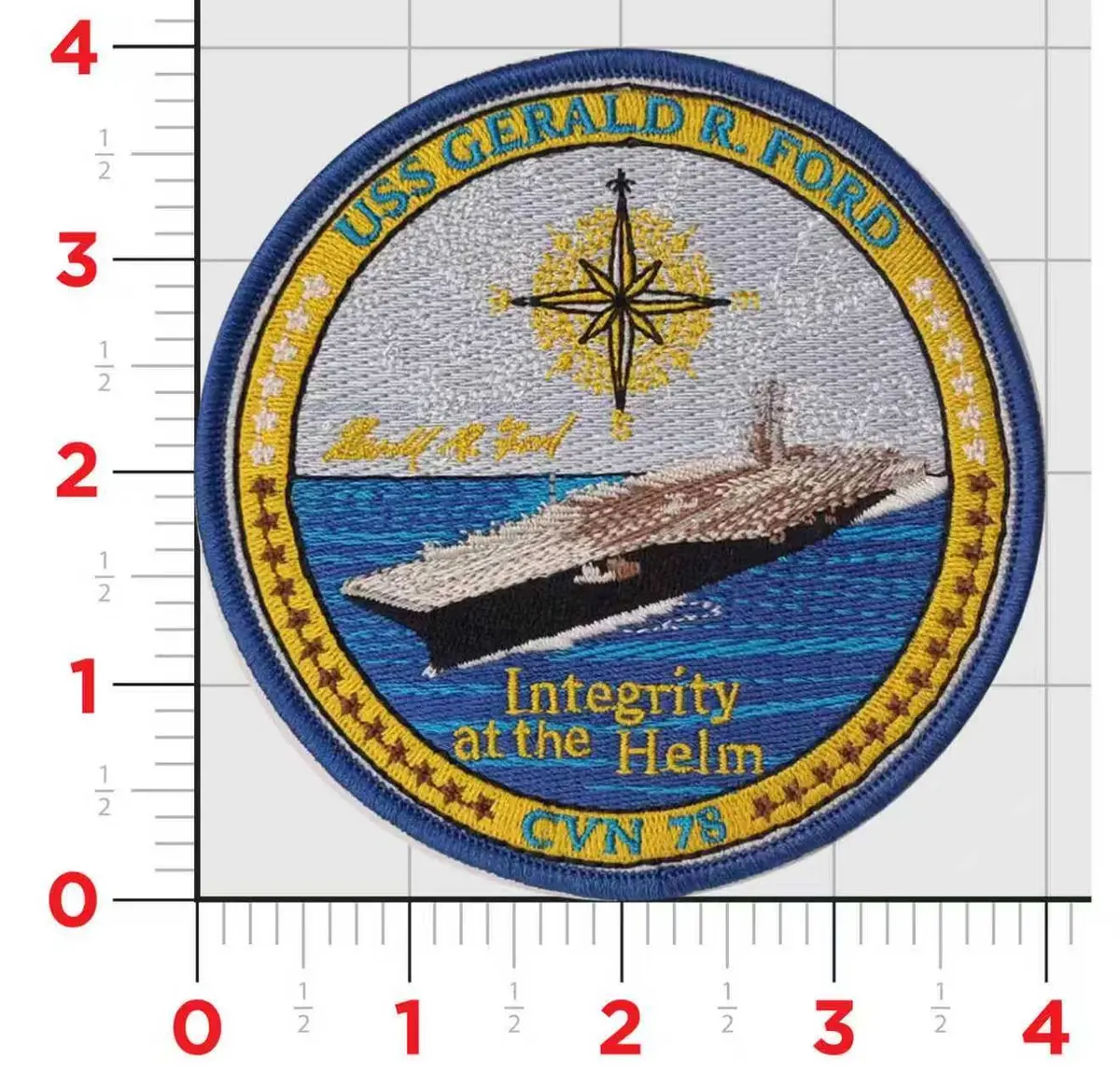Officially Licensed Us Navy Uss Gerald Ford Cvn-78 Patch 1